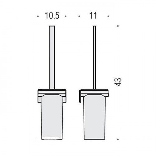 Colombo Forever Ёршик, цвет: хром/матовое стекло