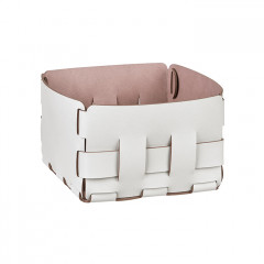 Colombo Adj Корзинка Mini Bottega, 19x19H13 см , цвет: устричный/пепельная роза