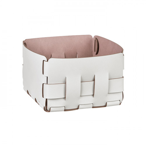 Colombo Adj Корзинка Mini Bottega, 19x19H13 см , цвет: устричный/пепельная роза