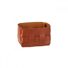 Colombo Adj Корзинка Mini Bottega, 12x19H13 см, цвет: бордо/коньяк