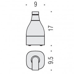 Colombo Alize Дозатор для жидкого мыла настольный, цвет: хром/матовое стекло