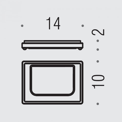 Colombo Look Мыльница, настольная, цвет: PVD графит матовый/матовое стекло