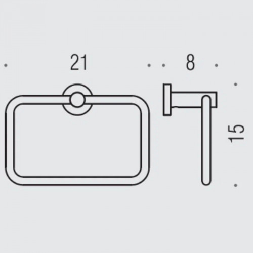Colombo Plus Полотенцедержатель-кольцо, цвет: PVD графитполированный