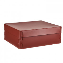 Colombo Adj Коробка Snob, 36x30H13,5 см, цвет: бордо/коньяк