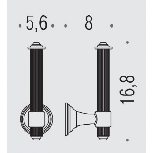 Colombo Hermitag Держатель для запасных рулонов, цвет: PVD золото
