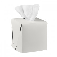 Colombo Adj Салфетница Kleenex, 12x12H12 см, цвет: белый/панна котта