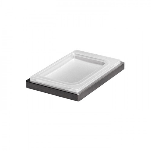 Colombo Look Мыльница, настольная, цвет: PVD графит матовый/матовое стекло