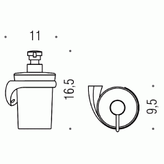 Colombo Link Дозатор для жидкого мыла подвесной, цвет: хром/матовое стекло
