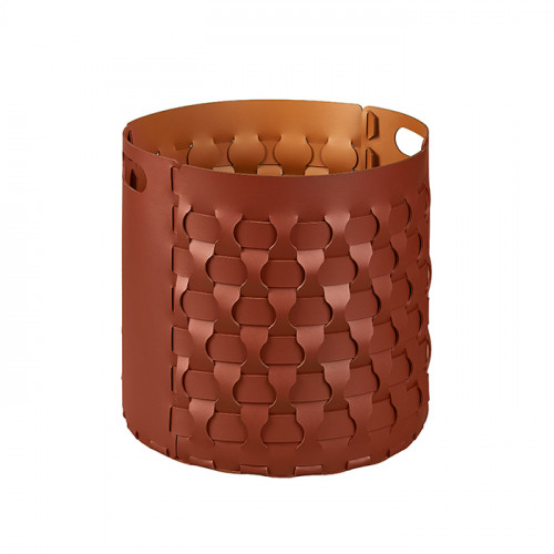 Colombo Adj Круглая корзина Dubai, D40H40 см, цвет: бордо/коньяк