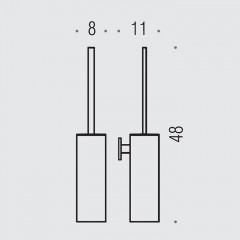 Colombo Look Ершик подвесной, цвет: PVD нержавеющая сталь