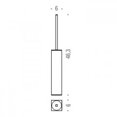 Colombo MiniQ Ершик напольный, цвет: хром