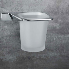 Colombo Alize Стакан, подвесной, Dx, цвет: хром/матовое стекло