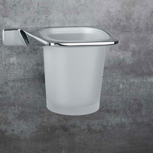 Colombo Alize Стакан, подвесной, Dx, цвет: хром/матовое стекло