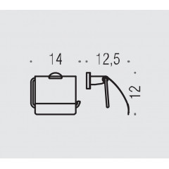 Colombo Basic Держатель для туалетной бумаги с крышкой, цвет: хром