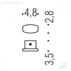 Colombo Trenta Крючок, подвесной, цвет: PVD графит матовый