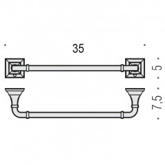 Colombo Portofino Полотенцедержатель, цвет: хром