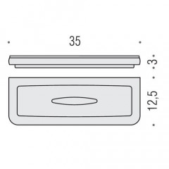 Colombo Lulu Мыльница подвесная, цвет: хром/матовое стекло