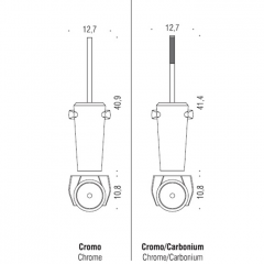 Colombo Road ершик подвесной, цвет: хром/матовое стекло