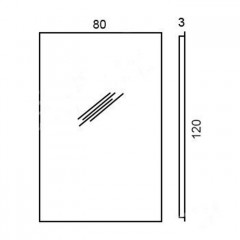 Colombo Gallery Зеркало 120x80, Цвет: нержавеющая сталь