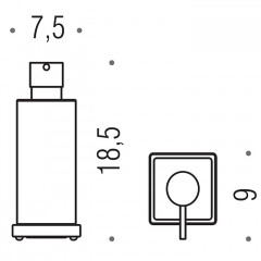 Colombo Look Дозатор для жидкого мыла, настольный, цвет: PVD Vintage/матовое стекло