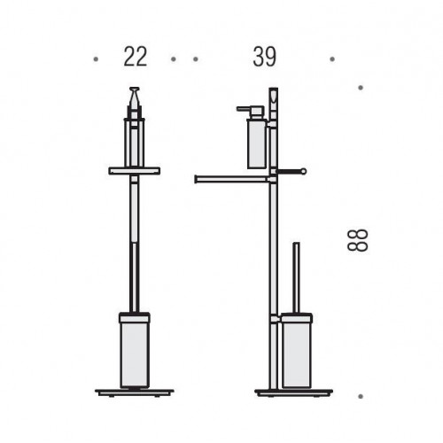 Colombo Planets Стойка 88 см, цвет: хром