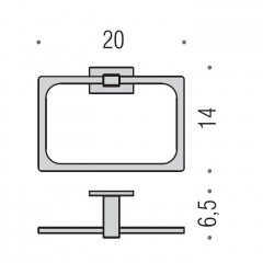 Colombo Look Полотенцедержатель-кольцо 20х14см., цвет: PVD Vintage