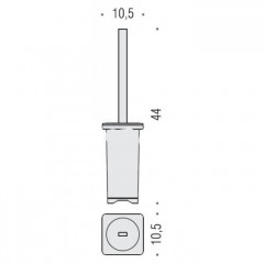 Colombo Forever ершик для унитаза напольный, цвет: хром/матовое стекло