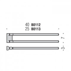 Colombo Luna Полотенцедержатель двойной 400, цвет: хром