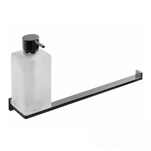 Colombo Look Полотенцедержатель с дозатором жидкого мыла, цвет: хром/матовое стекло