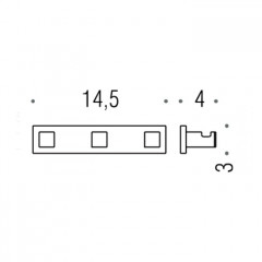 Colombo Look Крючок, тройной, цвет: PVD Vintage