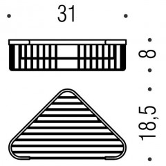 Colombo Angolari Угловая полочка, цвет: хром