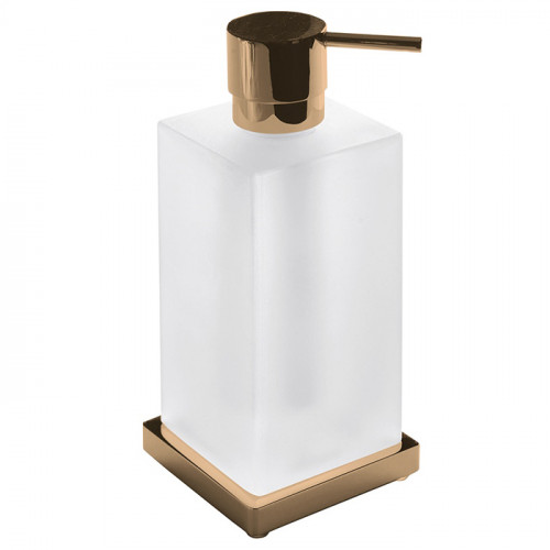 Colombo Look Дозатор для жидкого мыла, настольный, цвет: PVD Vintage/матовое стекло