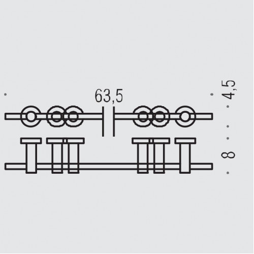 Colombo Plus Полотенцедержатель с регулируемыми держателями, 63.5 см, цвет: хром