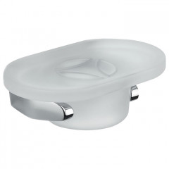 Colombo Road мыльница настенная, цвет: хром/матовое стекло