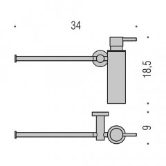 Colombo Plus Полотенцедержатель с дозатором жидкого мыла, цвет: хром