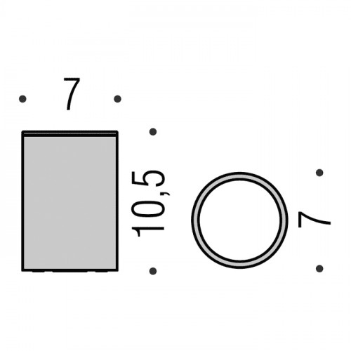 Colombo Plus/Mini Стакан настольный, цвет: PVD графит полированный