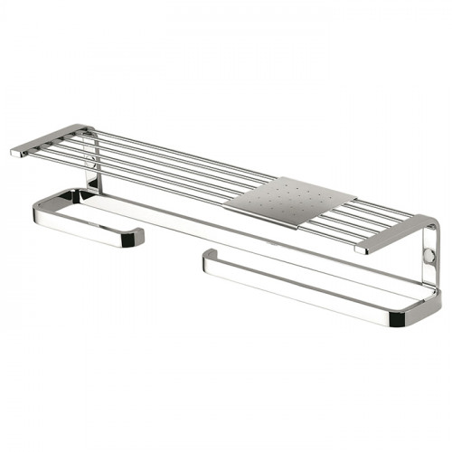 Colombo Time Полка 44,5см., Sx, с полотенцедержателм и держателем для т/б., цвет: хром