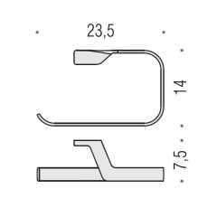 Colombo Alize Полотенцедержатель с закругленными краями 23,5х14см, цвет: хром