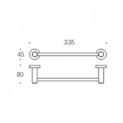 Colombo Plus Полотенцедержатель 33.5см., цвет: PVD графит матовый