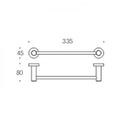 Colombo Plus Полотенцедержатель 33.5см., цвет: PVD графит матовый