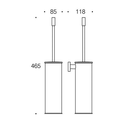 Colombo Plus Туалетный ёршик, подвесной, цвет: белый матовый