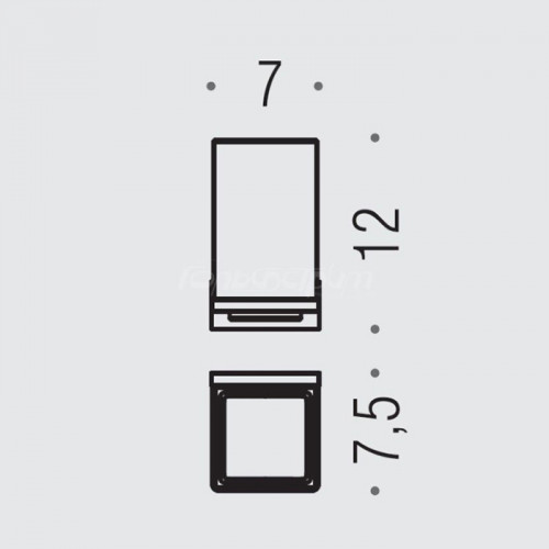 Colombo Look Cтакан, подвесной, цвет: PVD графит матовый/матовое стекло