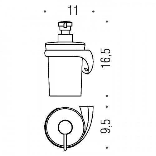 Colombo Link Дозатор для жидкого мыла подвесной, Sx, цвет: хром/матовое стекло