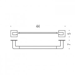 Colombo Forever Держатель для полотенца 44см, цвет: хром