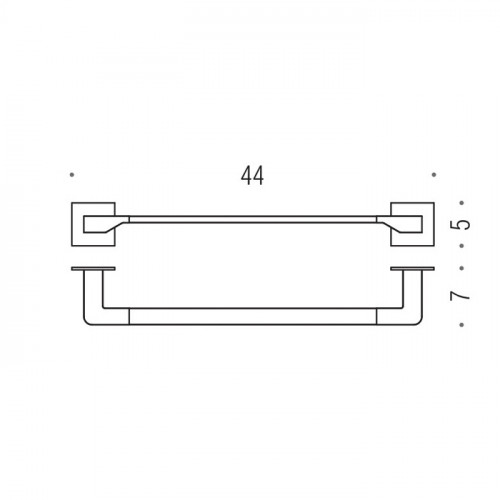 Colombo Forever Держатель для полотенца 44см, цвет: хром