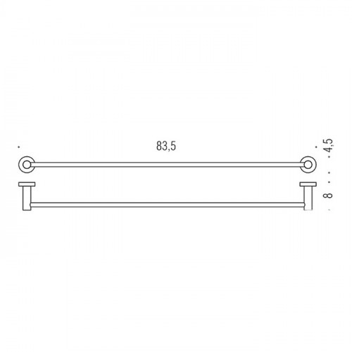 Colombo Plus Полотенцедержатель 83.5см, цвет: PVD нержавеющая сталь