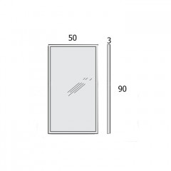 Colombo Gallery Зеркало в раме 90x50, цвет: хром