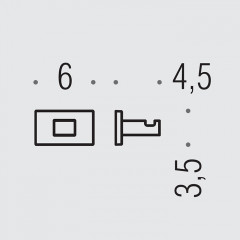 Colombo Look Крючок одинарный, цвет: белый матовый