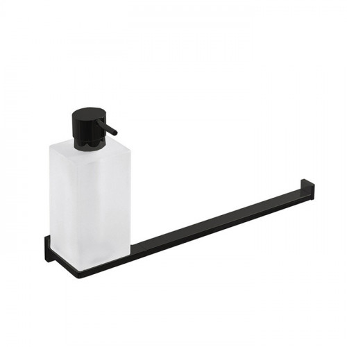 Colombo Look Дозатор для жидкого мыла с полотенцедержателем, подвесной, цвет: PVD графит матовый/матовое стекло