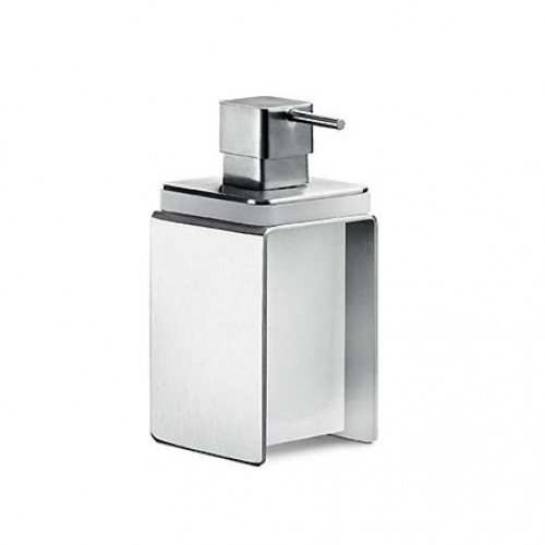 Colombo Over Дозатор для жидкого мыла настольный, цвет: матовая сталь/матовое стекло